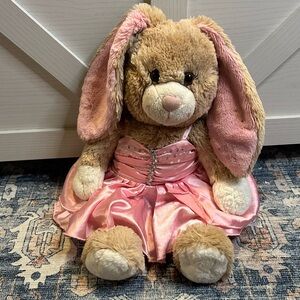 Build-A-Bear Pink and Tan Stuffed Bunny